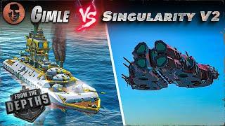 Gimle VS. Singularity V2 - From the Depths Battleship Battle