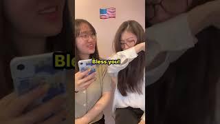 【Japanese culture】US vs Japan Sneezing#Shorts