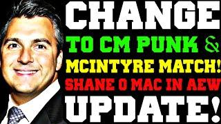 WWE News! BIG Change To CM Punk Drew McIntyre MATCH! Mr Beast In WWE! AEW After Fans! Shane In AEW!