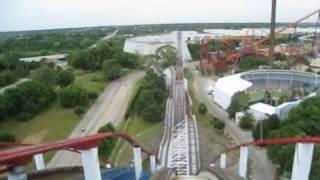 American Eagle Front Seat on-ride POV Six Flags Great America