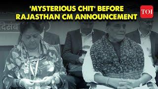 Vasundhara Raje and the 'mysterious chit’: What transpired between Raje and Rajnath Singh?