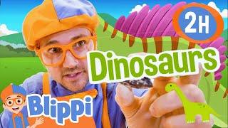 Blippi Learns About Dinosaurs |  Bedtime, Wind Down, and Sleep with Moonbug Kids