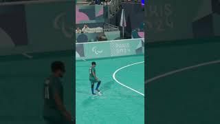 How a penalty kick's taken in blind football at the Paralympics