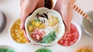 Cách làm CHÈ SƯƠNG SA HẠT LỰU - Vietnamese RAINBOW PEARL DESSERT recipe