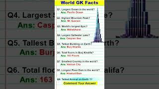 Tallest Building on Earth  | Highest Mountain Peak | #shorts #knowledge #gk #burjkhalifa #facts