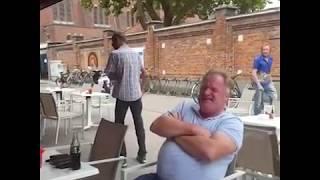 Drunk guys fighting in public (VERY FUNNY)