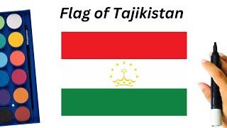 How to draw Tajikistan Flag