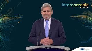 Commissioner Johannes Hahn presents the Interoperable Europe Act Proposal