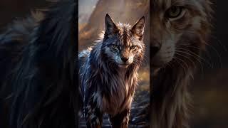 Meet The Wolf Cat – The Most Majestic Hybrid!  #WolfCat #Cat #Cats #AIAnimals #Catlover