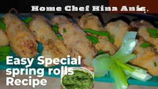 #Springroll with potato   |must try at home |Home chef hina anis