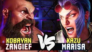 SF6  Kobayan (Zangief) vs Kazu (marisa)  Street Fighter 6 high level gameplay