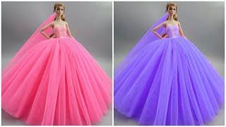 Cómo hacer Ropa para Barbies | Vestidos para Muñecas | Barbie Crafts Es