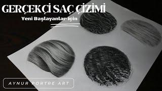 Gerçekçi Saç Nasıl Çizilir || Tüm Saçlar Tipi || kolay Saç Çizimi