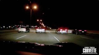 4 Corvettes chasing a Supra