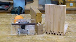 Awesome woodworking tips and tricks DIY router JIG for box joints and wood panel joints