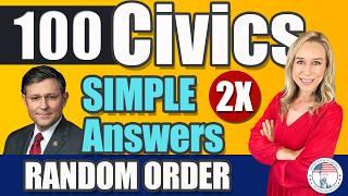 2024 U.S. Citizenship Official USCIS 100 Civics Questions 2008 version  Repeat Twice
