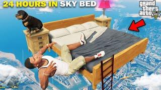 GTA 5 : Franklin Spending 24 Hours In Sky Bed Challenge GTA 5 !