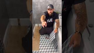 How To Cut Vinyl Tiles (No Measuring) #asmr #diy #shorts