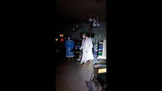 Abandoned hospital night POV