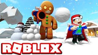 ROBLOX SNOWBALL FIGHTING SIMULATOR and Christmas challenges - Mega Squad Game With Me