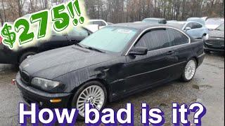 My cheapest  Copart find yet! 2004 E46 330ci. Will it run?