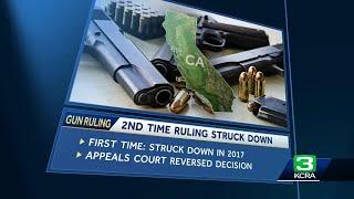 Federal judge again strikes down California law banning high-capacity gun magazines