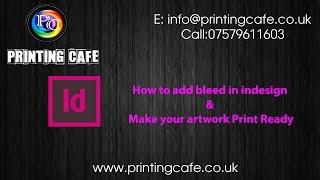 Printing Cafe - How to add bleed in indesign & Make your artwork Print Ready