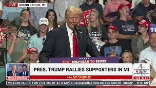 LIVE: President Donald J. Trump Speaks at Major Trump/Vance Rally in Grand Rapids, MI - 7/20/24