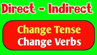 Direct to Indirect || Change Tense || Change Verbs || Dear Nitish Sir