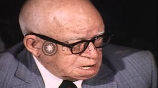 General Omar N. Bradley talks about the occupation of Berlin during World War 2 a...HD Stock Footage