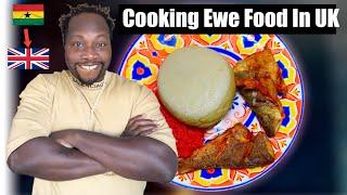 Cooking Ewe Akple, Cooking Most Demanded Volta Region Food in the UK with Ingredients from UK Stores