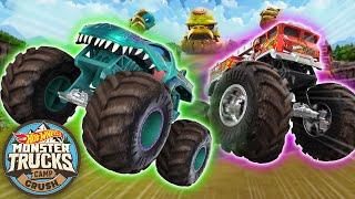 Epic Camp Crush Monster Truck Adventures! + More Cartoons for Kids | Hot Wheels