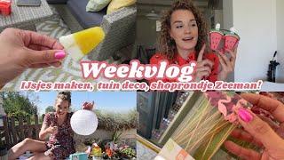 FRISSE ZOMER RECEPTEN, SPLIT IJSJES MAKEN, TUIN DECO, ZEEMAN SHOPPEN | Weekvlog | Zeg maar Fem