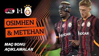  Victor Osimhen ve Metehan Baltacı'nın, AZ Alkmaar maçı sonrası görüşleri #AZvGS #UEL