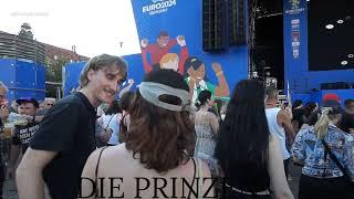 Die Prinzen live in der Fanzone  von Leipzig 5.000 Fans kamen bei 34C .