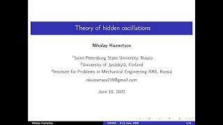 Theory of hidden oscillations by N.V. Kuznetsov @ CHAOS-2020