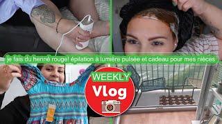 *WEEKLY VLOG* je fais du henné rouge, épilation à lumière pulsée et moment en famille