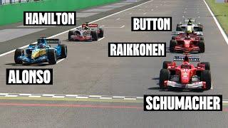 ALL 2000s F1 CHAMPIONS DRIVERS in one race - battle at Monza