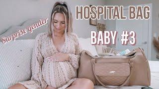 PACK MY HOSPITAL BAG WITH ME 2022 | BABY #3 + SURPRISE GENDER | Alexis Green