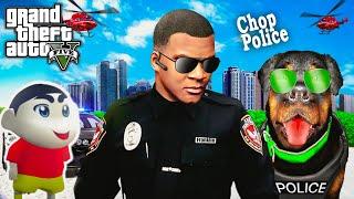 GTA 5: Chop & Franklin Joins The Police Force in Gta5|Shinchan.!( Gta5 mods )