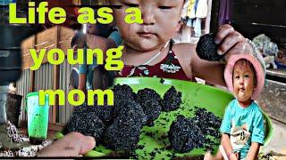 Life as a young mom|| My Daily Routine|| Village lifestyle homemade sesame seeds with sugar