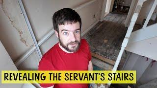 Clearing the dining room and uncovering the back staircase