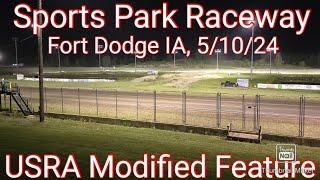 USRA Modified Feature, Sports Park Raceway, Ft Dodge IA, 5/10/24