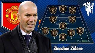 New Manager  Man united Starting XI Season 2024/25 - Under Zinedine Zidane - 4-1-2-3 formation