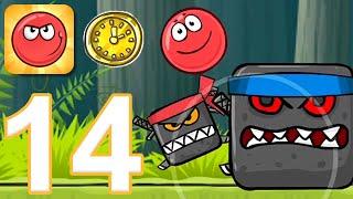 Red Ball 4 - Gameplay Walkthrough Part 14 - Gold Clock: Episode 2 Deep Forest (iOS, Android)