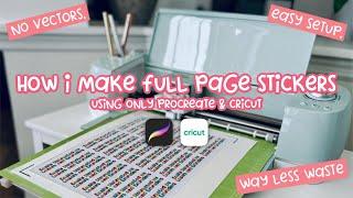 How To Make FULL Page of Stickers on Cricut with this Hack  | Use the Entire Letter Sheet