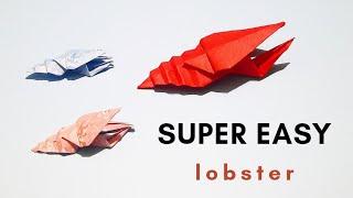 Super easy | Paper Lobster - How to make Easy Origami | Tutorial Step by step (by SHI) #26