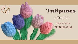 Cómo hacer Tulipanes a Crochet Paso a Paso: Tutorial Fácil para Principiantes