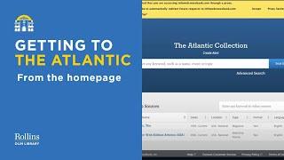 Getting to The Atlantic through Olin Library
