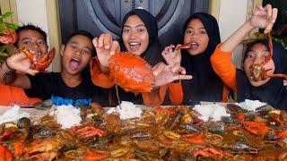 RUSUH‼ PERTAMA KALI MAKAN KEPITING | MUKBANG SEAFOOD SAUS LADA HITAM BARENG BOCIL | NO CUT NO EDIT